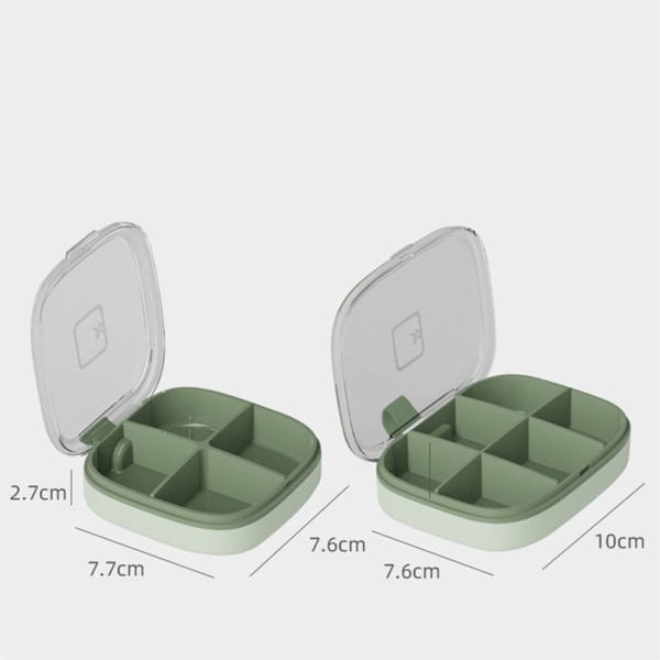 1st Pill Box Pill Case GRÖN 4 CELLER 4 CELLER green 4 cells-4 cells