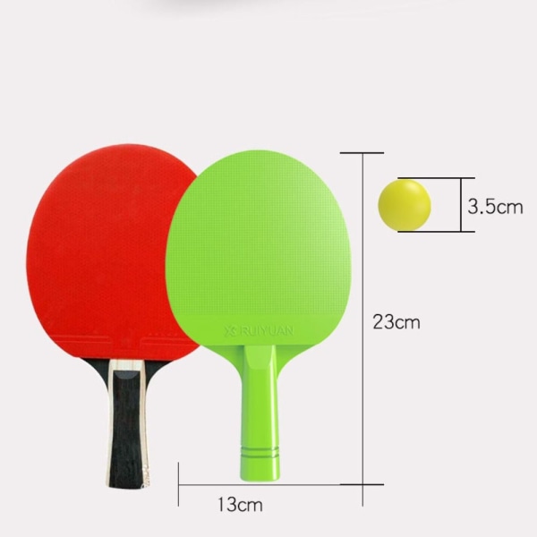 1 Set Bordtennisracket Ping Pong Paddel RÖD red