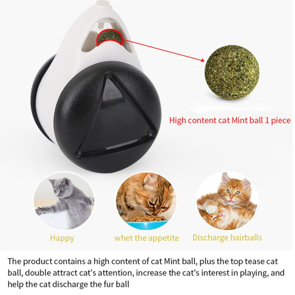 Tumbler Cat Toy Balansert Bil SVART black