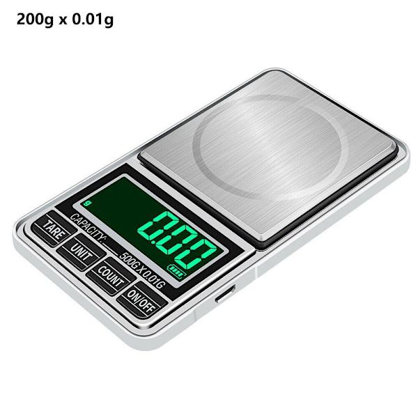 Digital vægt Elektronisk vægt 200G X 0,01G 200G X 0,01G 200g x 0.01g