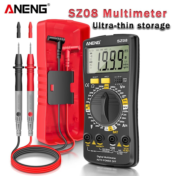 Digital Smart Multimeter Strömspänningstestare SVART Black