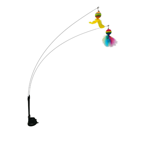 Pet Cat Teaser Toys Simulation Feather Ball 4 4 4