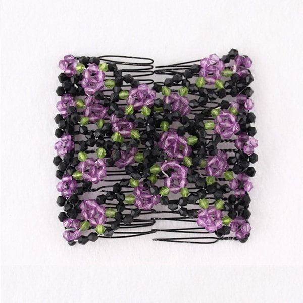 2 ST Dubbla Hårkam Hårkammar Clips Magic Beads