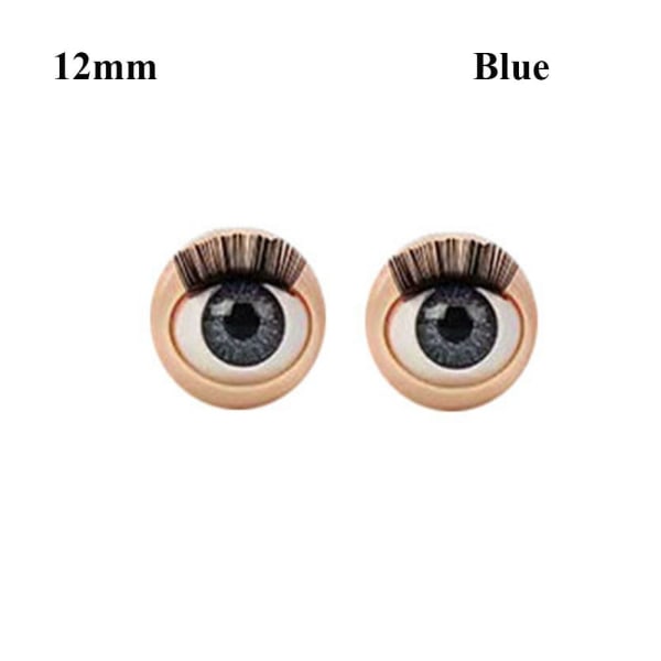 1 Par Simulation Active Eyeball Doll Rolling Eyeballs BLÅ 12MM Blue 12mm