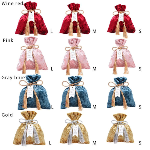 Kiristysnyöri tasku Velvet Candy Bag WINE RED L wine red L
