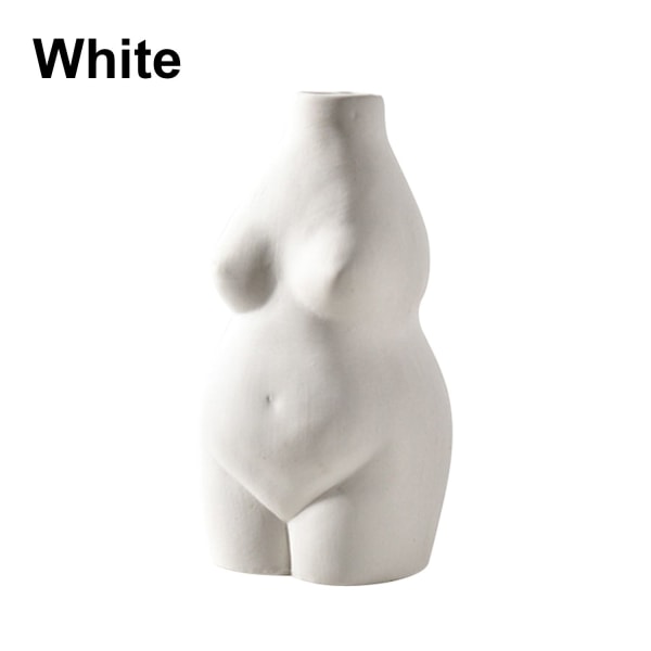 Vase Naken Kvinnekropp HVIT white