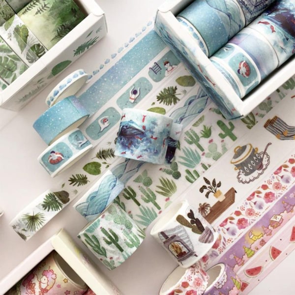 8 rullaa/ set Koristeeppi Paperiteippi DD D