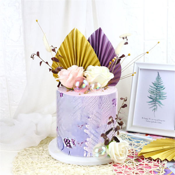2 stk Cake Topper Topper Flagg LILLA S purple S