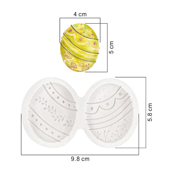 Fondantform påskeegg silikonform A A A