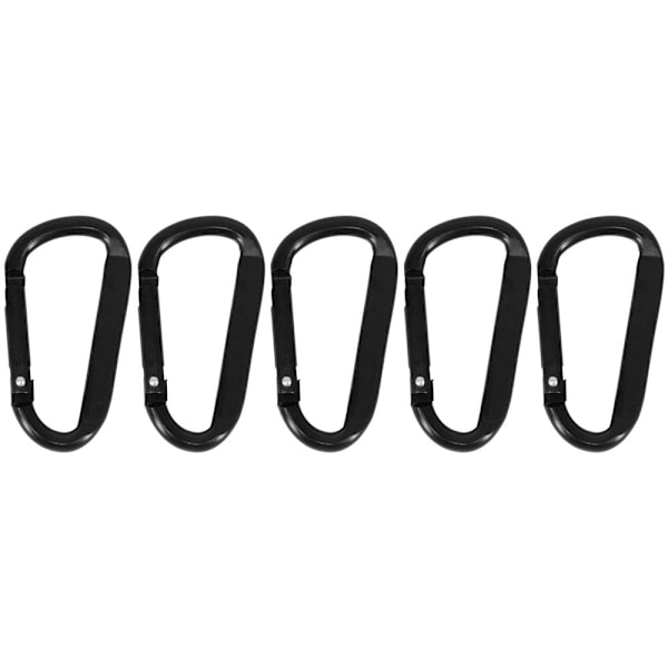 5 stk D Carabiner Snap Clip nøkkelring