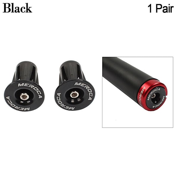 1 par cykelstyr-stik Styr endehætte SORT Black