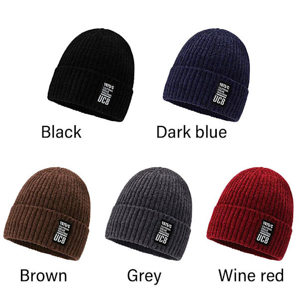 Tykke Vinter Beanies Strikkede Huer SORT black
