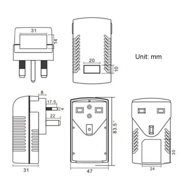 POE Injektor Strømforsyning Adapter. 18V 1A 18V 1A