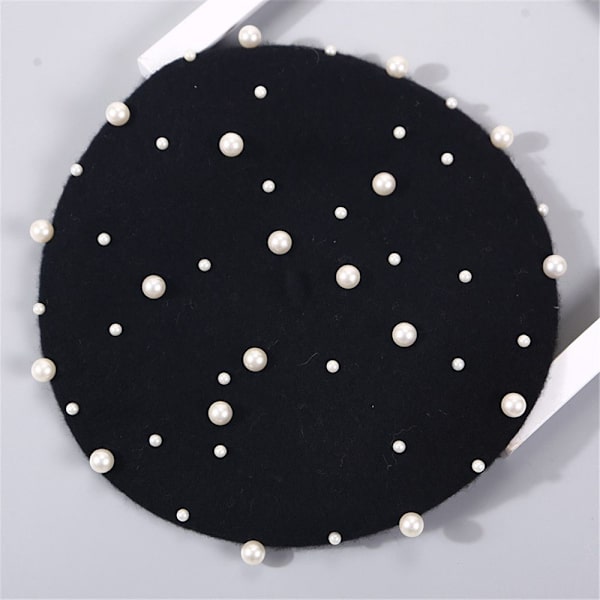 Ull Spinning Beret Cap Høst Beret Hat RØD red