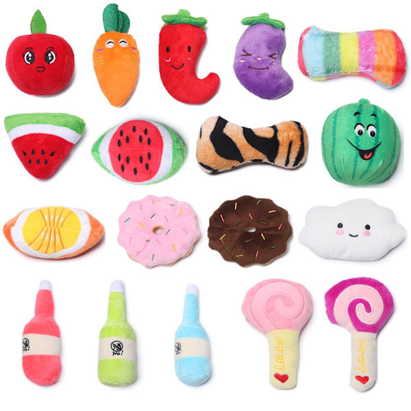 Fleece Squeak Toy Dog Play Funny Pet Puppy Chew 12 12