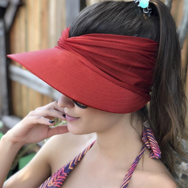 Sun Hat Hollow Cap PUNAINEN red