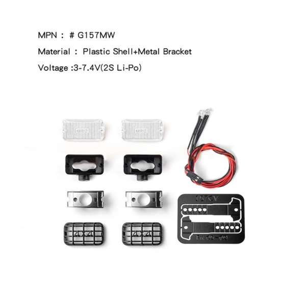 RC Car Spotlight Simulation valonheitin G157MW G157MW G157MW