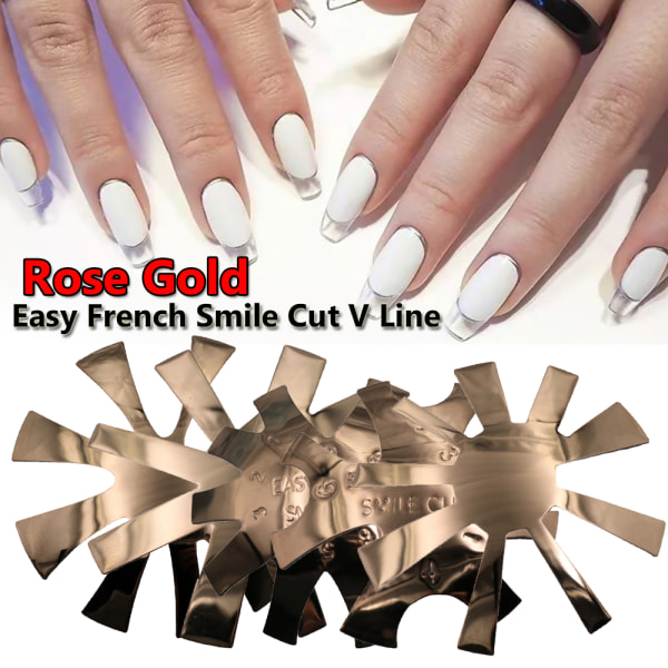 Easy French Smile Cut V Line Pro 9 Størrelse MANDELFORM Almond Shape