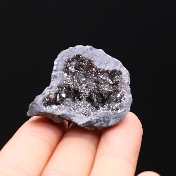 Crystal Cornucopia Natural Agat Geode BLÅ blue