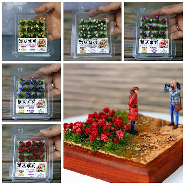 Miniatyyri kukkaklusteri Staattiset ruohotupit ROSE RED rose red