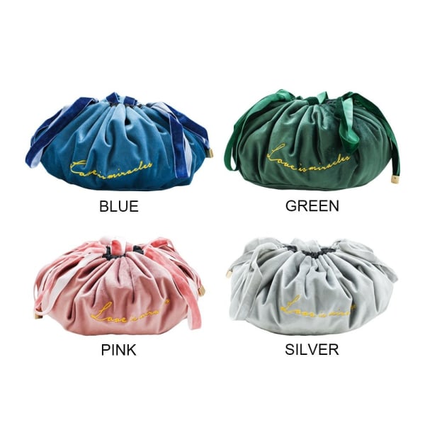 Ears Velvet Storage Bag Cosmetic Pouch Bag GREEN green