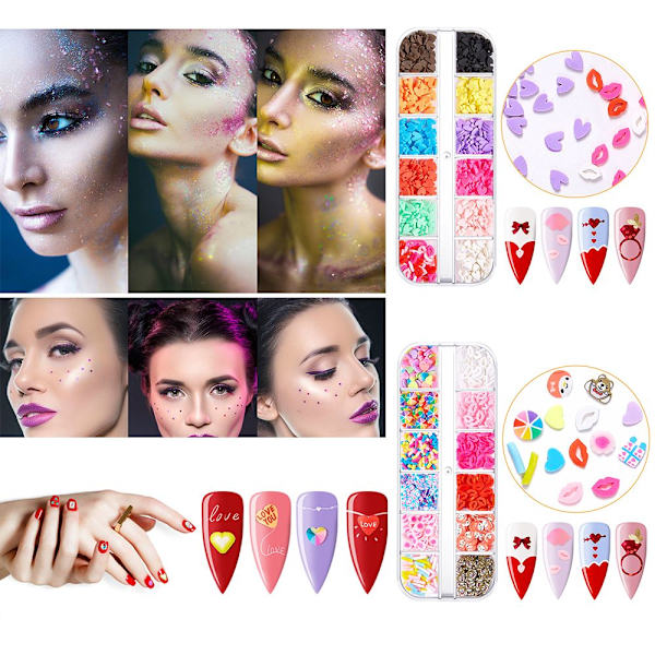 Nail Art Stickers Makeup Nagelpaljetter 8 8 8