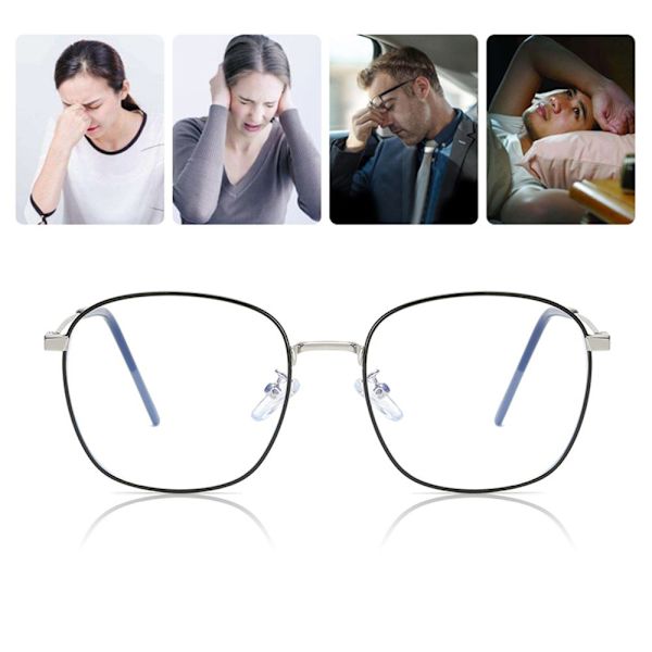 Blue Light Briller for Dame Brilleinnfatning SVART SVART Black