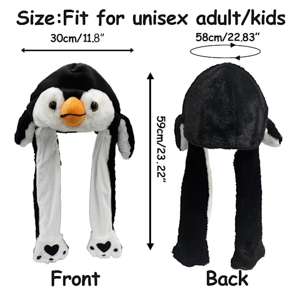 Dyr Ørehat Vinterhuer PINGVIN PINGVIN Penguin