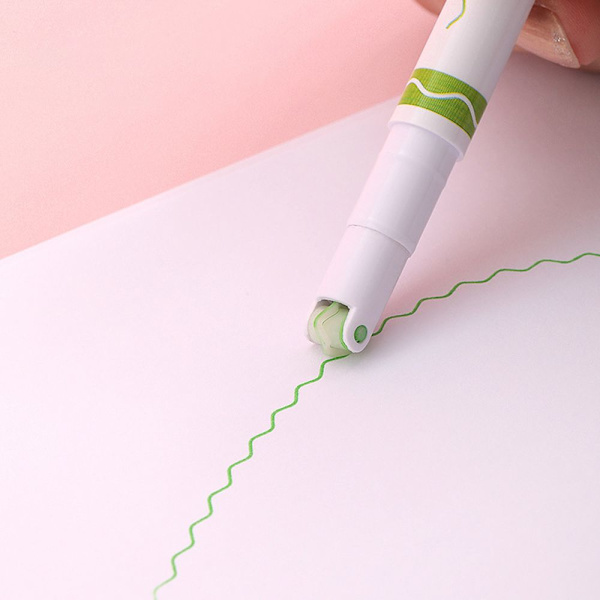 6PCS Curve Highlighter Penna Markers Penna Flera former