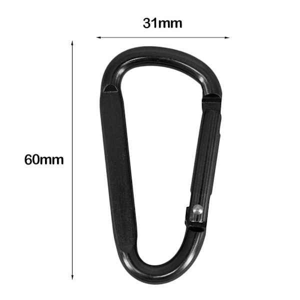 10st D Karbinhake Snap Clip SILVER Silver