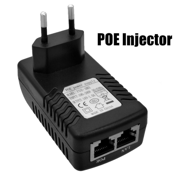POE Injektor Strømforsyning Adapter. 24V 0,5A 24V 0.5A
