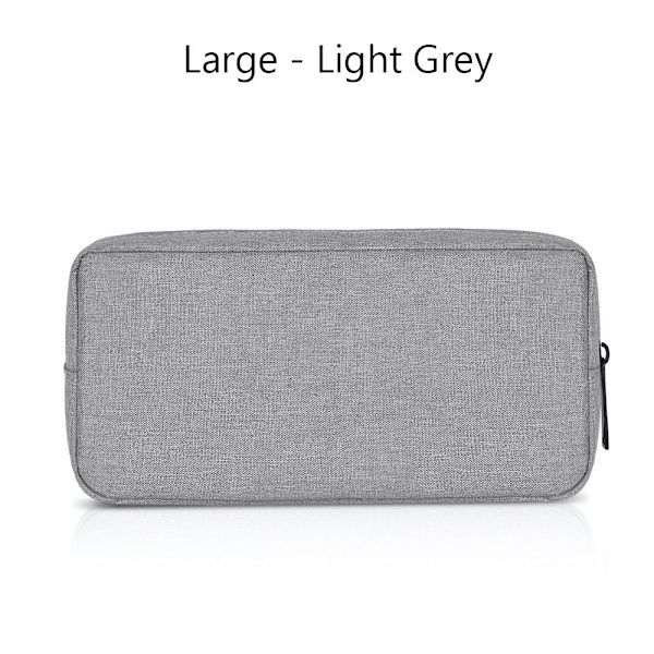 Opbevaringstaske Gadget-enheder Taske Digitalt tilbehør LYSGRÅ Light Grey 23 X 11cm