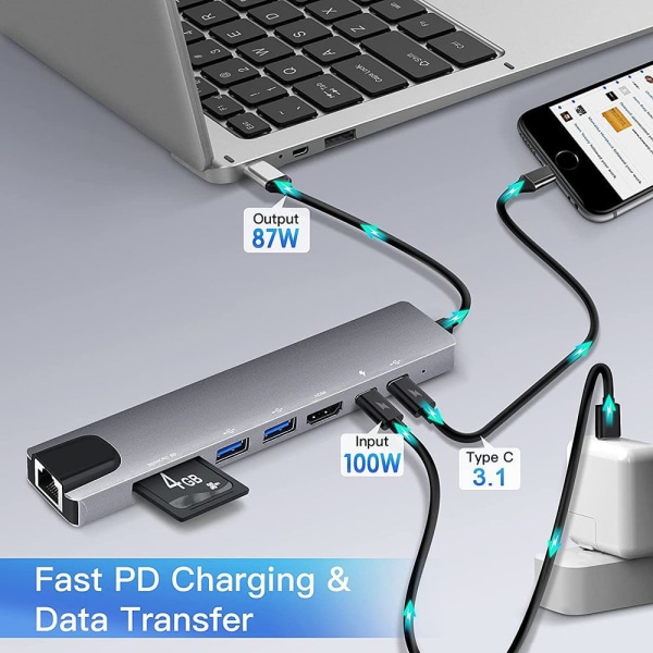 USB C HUB Type-C Splitter 4K HDMI