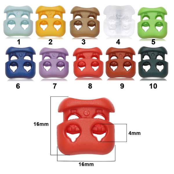 20 kpl Stoppper Cord Lock Bean Toggle Clip vaatteet kengännauha