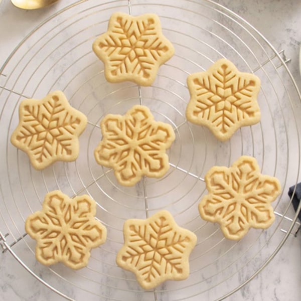 4 kpl Cookie Embosser Mold Biscuit Mold Christmas Snowflake