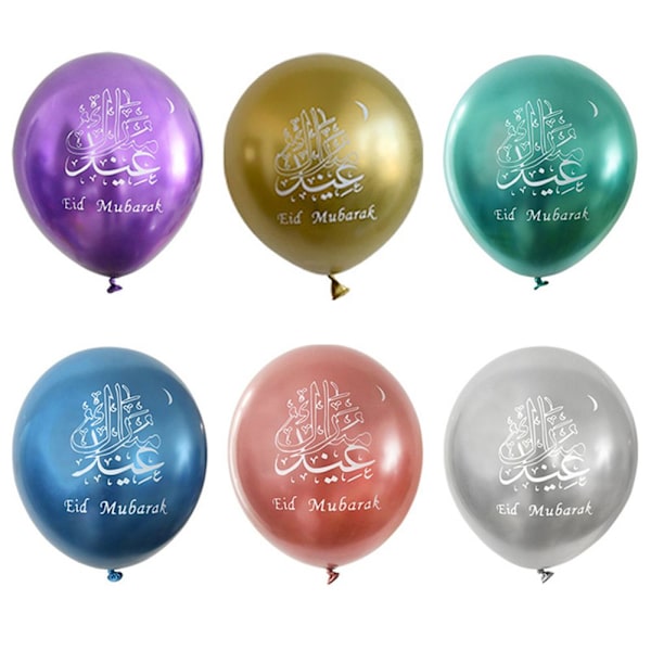 10st Eid Mubarak ballonger metall latex ballonger MULTICOLOR multicolor