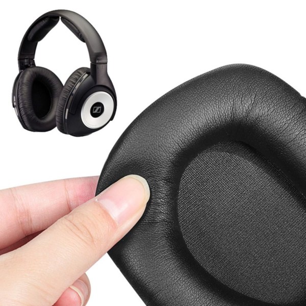 2 st/1 par öronkuddar utbytes hörlurar i läder läder hörlurar Leather Earpad