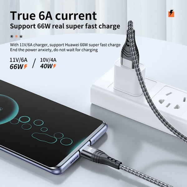 Pikalatauskaapeli USB Type C -kaapeli 1M 1m
