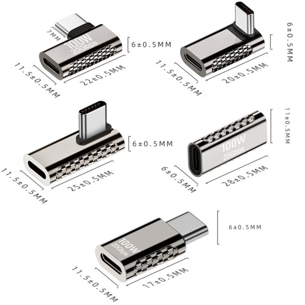 Omvandlare Typ C till USB C Adapter SIDE BEND SIDE BEND Side Bend