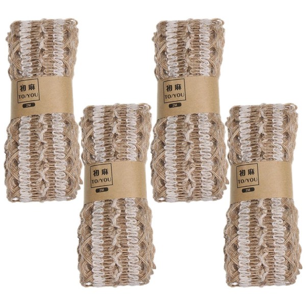3/4 stk Naturlig Jute Hessian Jute E E
