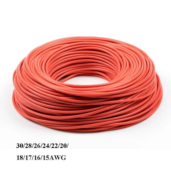 Silikonikaapeli Ultra Flexible Wire PUNAINEN 26AWG 26AWG Red 26AWG-26AWG