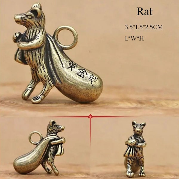Härkä Ornamentti Veistos Kupari Miniatyyrit Figuurit RAT