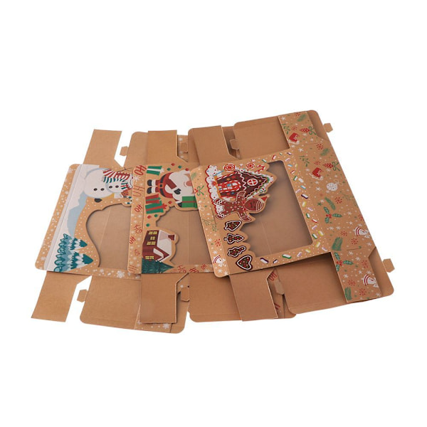 3/6/9/12 stk Kraft papir slik æsker Jul slik poser 9 stk 9pcs