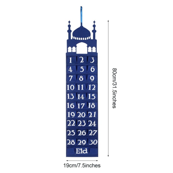 Eid Mubarak filtkalender BLÅ 1 BLÅ 1 Blue 1