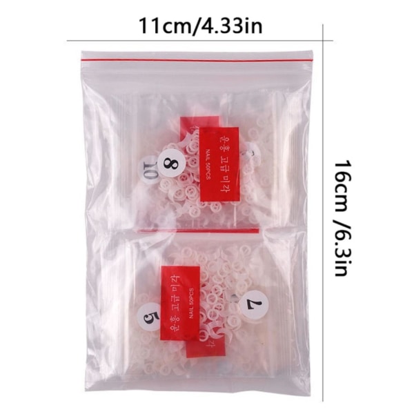Falske neglespidser Manicure TRANSPARENT transparent