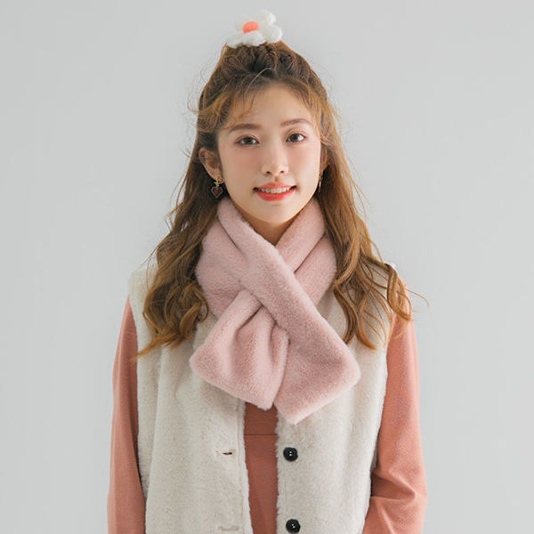 Cross Scarf Halsduk Wrap BEIGE Beige