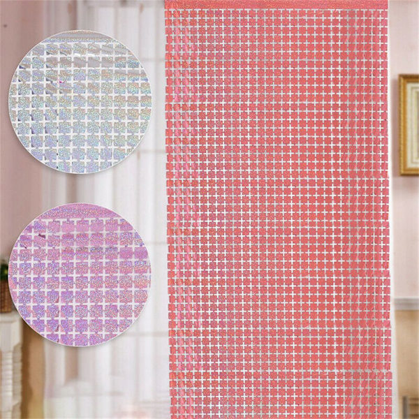 Utdrikningslag Baktepper Firkantet Shimmer Paljett SØLV silver