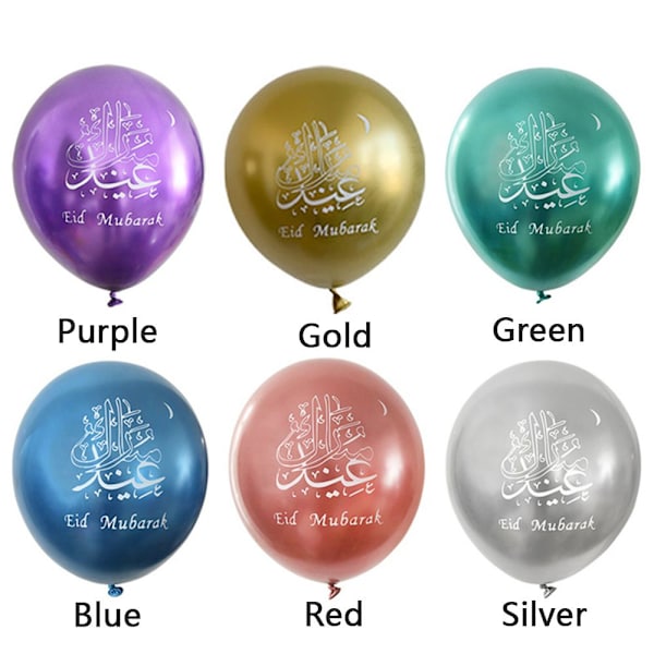 10st Eid Mubarak ballonger metall latex ballonger MULTICOLOR multicolor