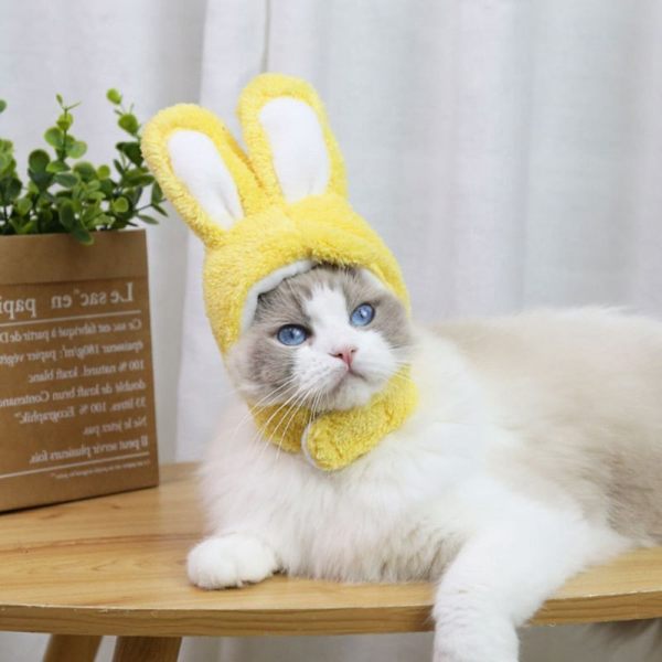 Pet Bunny Huvudbonader Påskhare Kanin Hatt GUL yellow