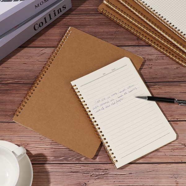 Kraft Paper Notebook Coil Notebooks B5 A5 HORISONTAL LINE INNER A5